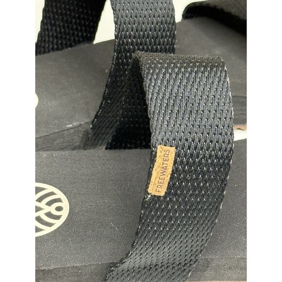 Freewaters Supreem La Jolla Sandals Womens 11 Black Nylon Slip On Beach Slides - Picture 5 of 6